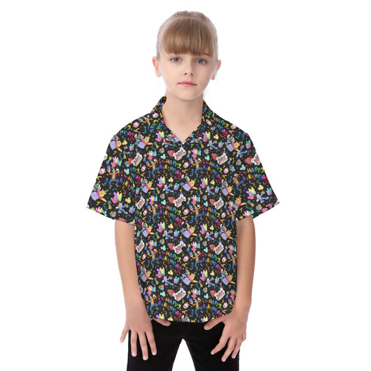Happy Birthday Celebration - Kid's Hawaiian Button Up Shirt