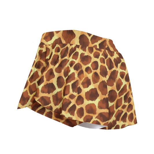 Animal Print - Giraffe - Women's Flowy Pocket Shorts