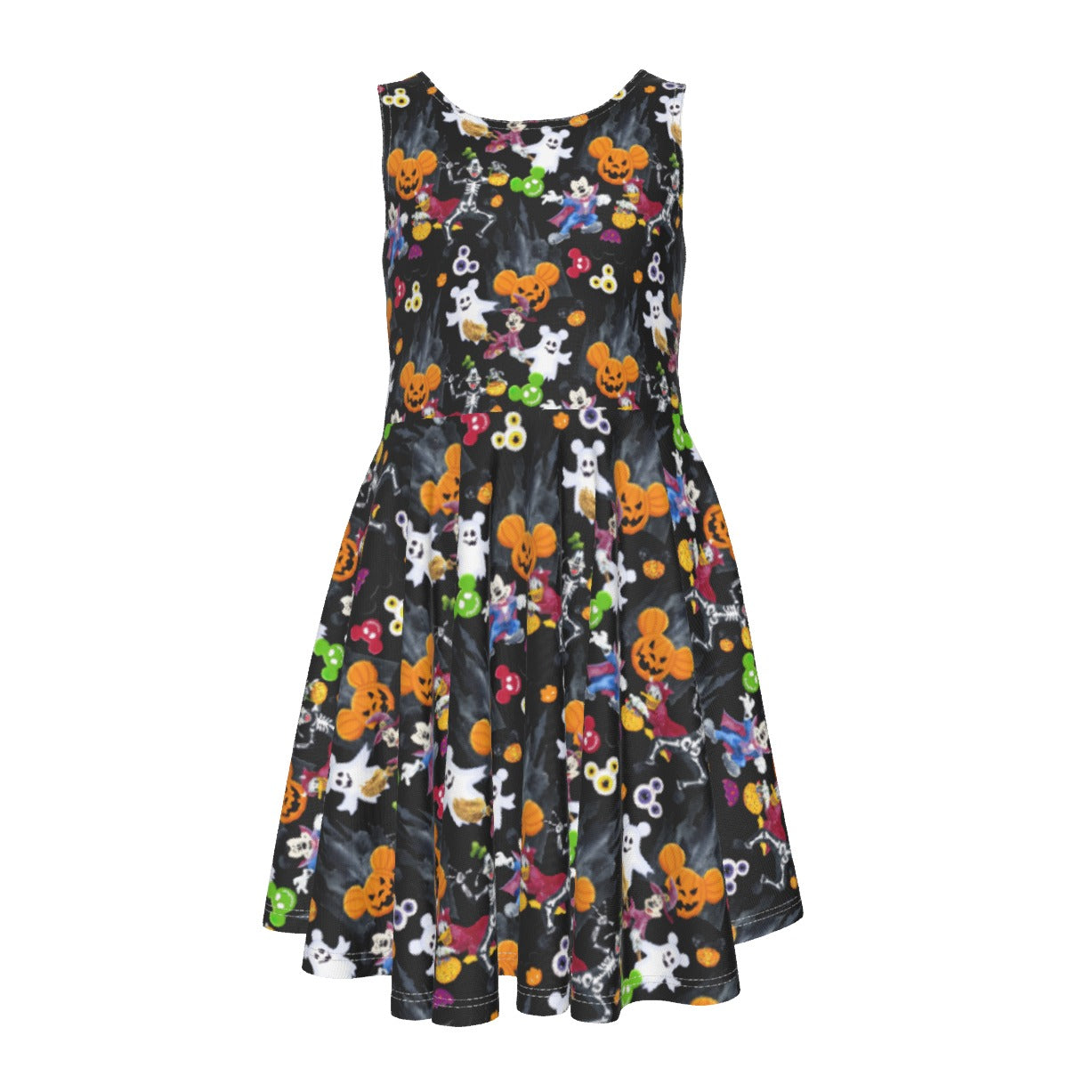 Mouse Gang Trick or Treatreat - Kid's Sleeveless Skater Dress