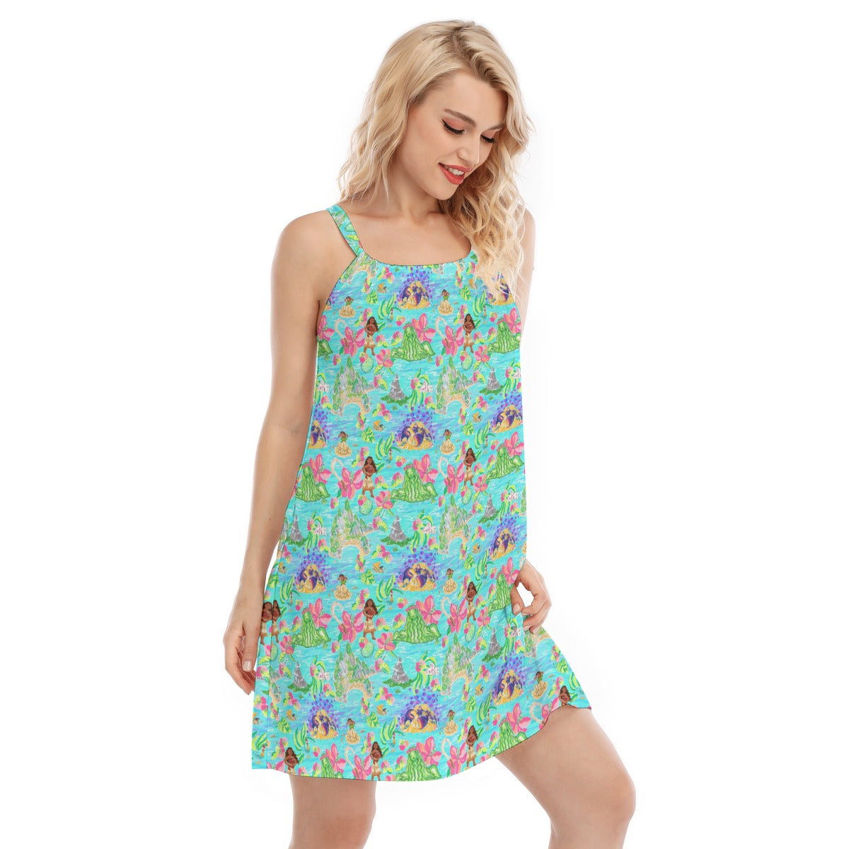 Tropical Island Paradise - Women’s Adjustable Sundress