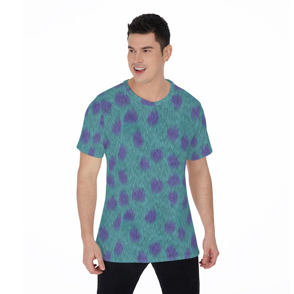 Turquoise Monster Spots - Men's Short Sleeve T-Shirt