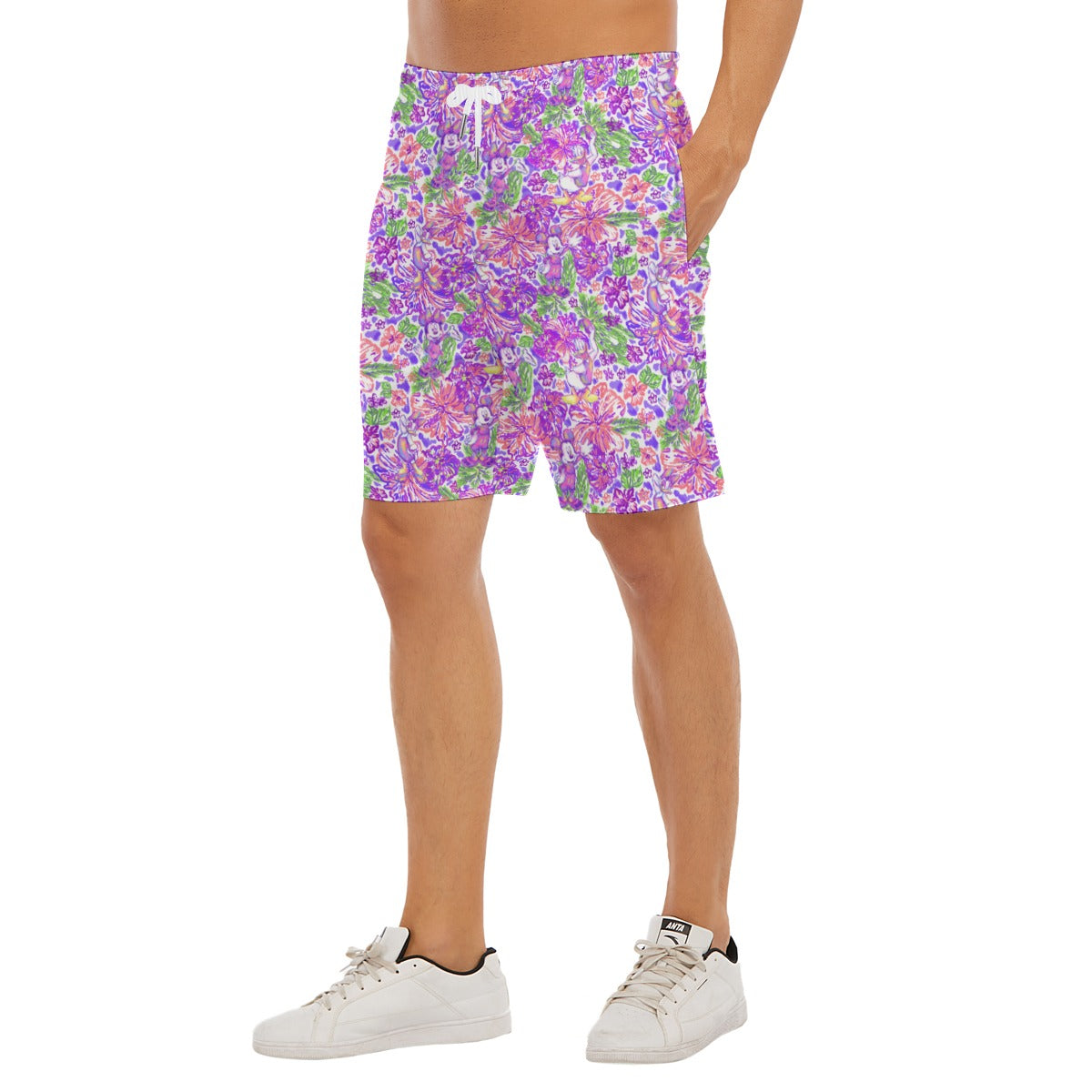 Tropical Splash Vibes - Iconic Crew - Men’s Pocket Beach Shorts
