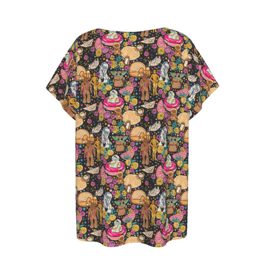 Tropical Space Squad - Women’s Relaxed Fit Scoop Tee