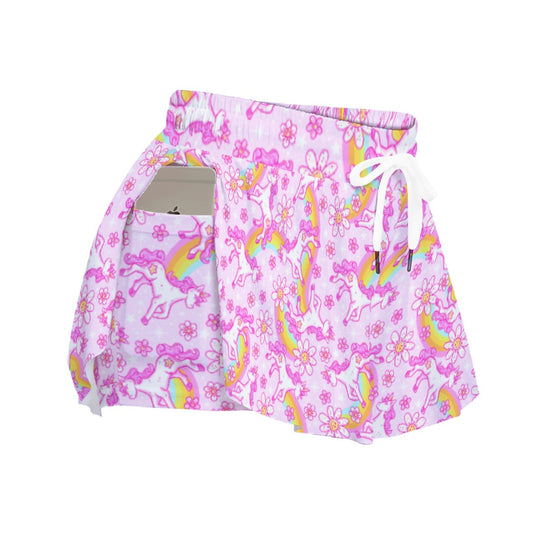 Unicorn Rainbows - Women's Flowy Pocket Shorts