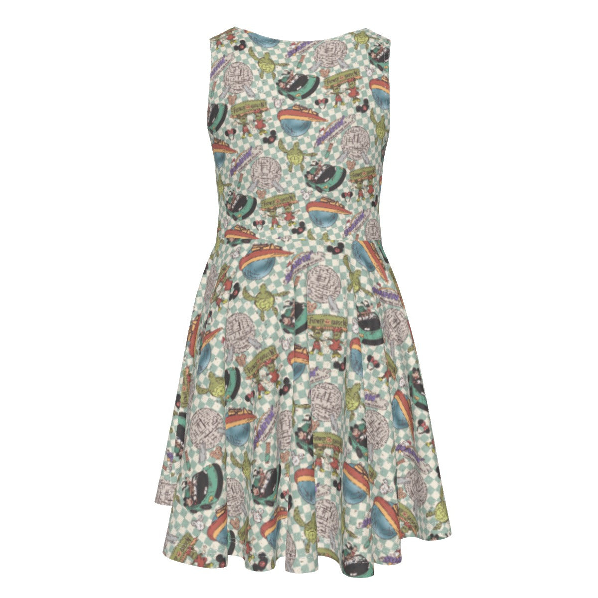 Hand Drawn EC - Kid's Sleeveless Skater Dress