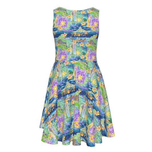 Lantern Festival Glow - Kid's Sleeveless Skater Dress