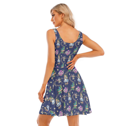 Whimsical Enchanted Forest - Women's Sleeveless Pocket Skater Dress