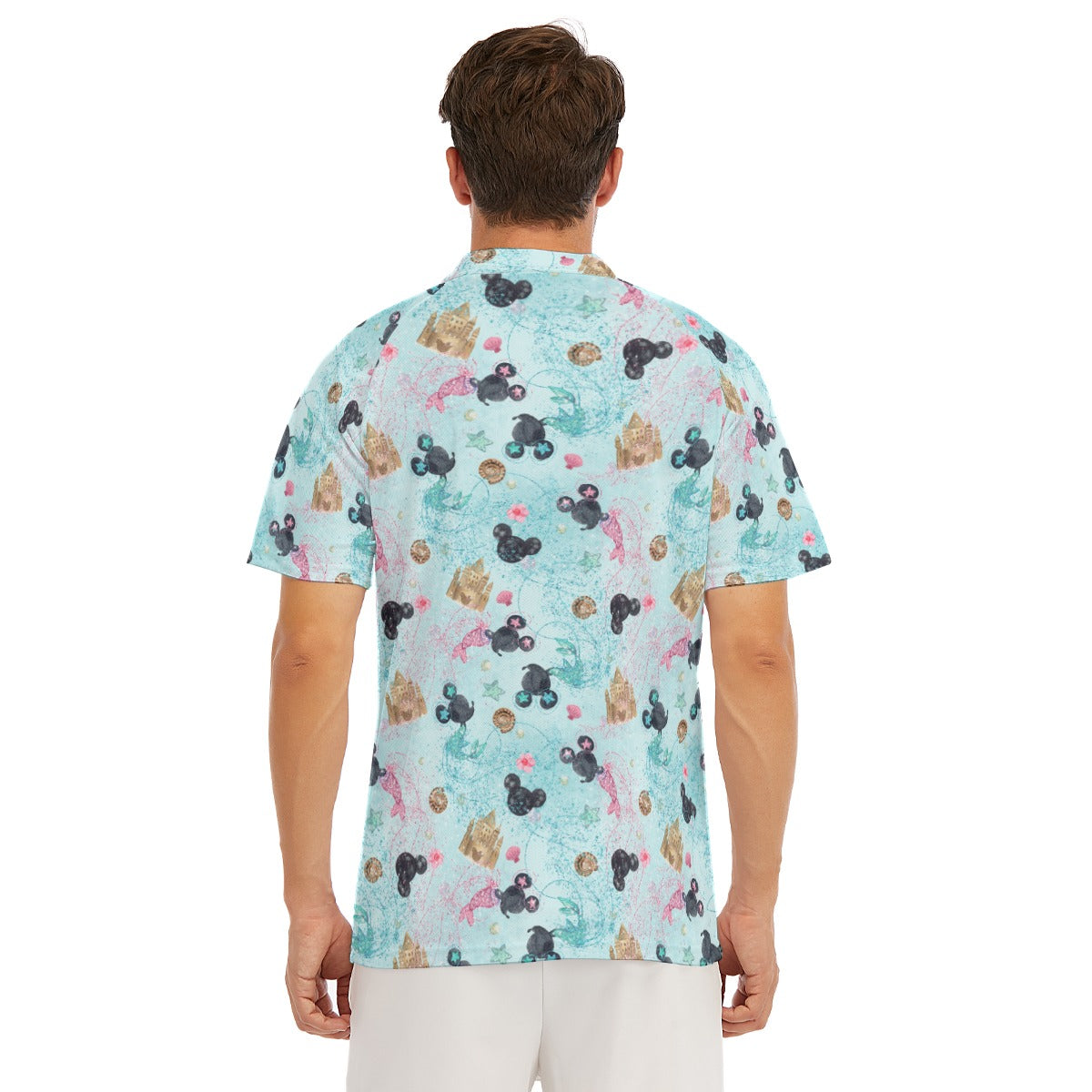 Watercolor Mermaid Mouse Ears - Men's Polo Shirt