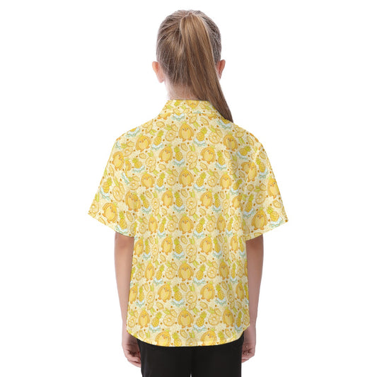 Fruitimals - Pineapple Penguins - Kid's Hawaiian Button Up Shirt