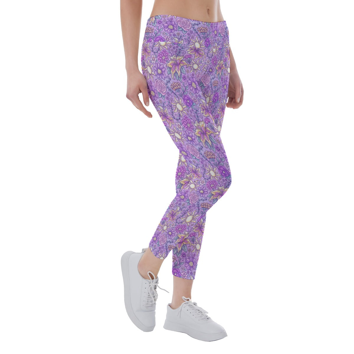 Fairytale Florals – Radiant Sunlight - Women's Yoga Leggings