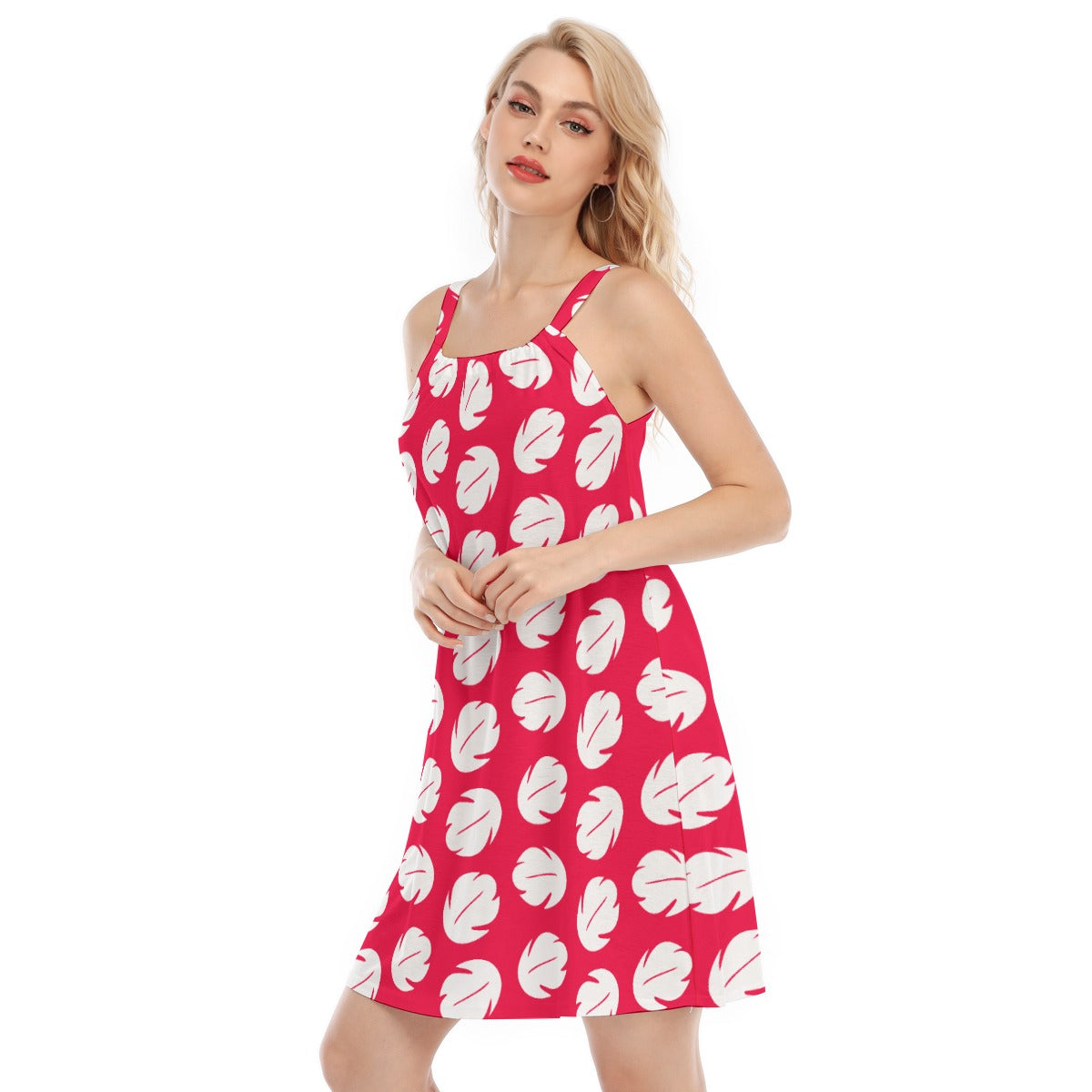 Island Leaf Print - Women’s Adjustable Sundress