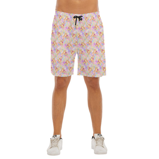 Watercolor Honey Bear - Men’s Pocket Beach Shorts