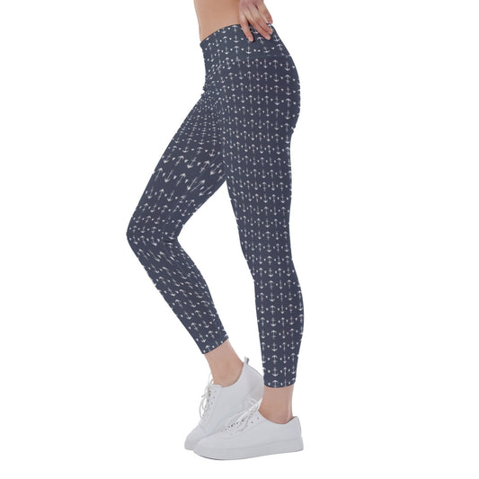 Anchors & Mouse Ears - Women's Yoga Leggings