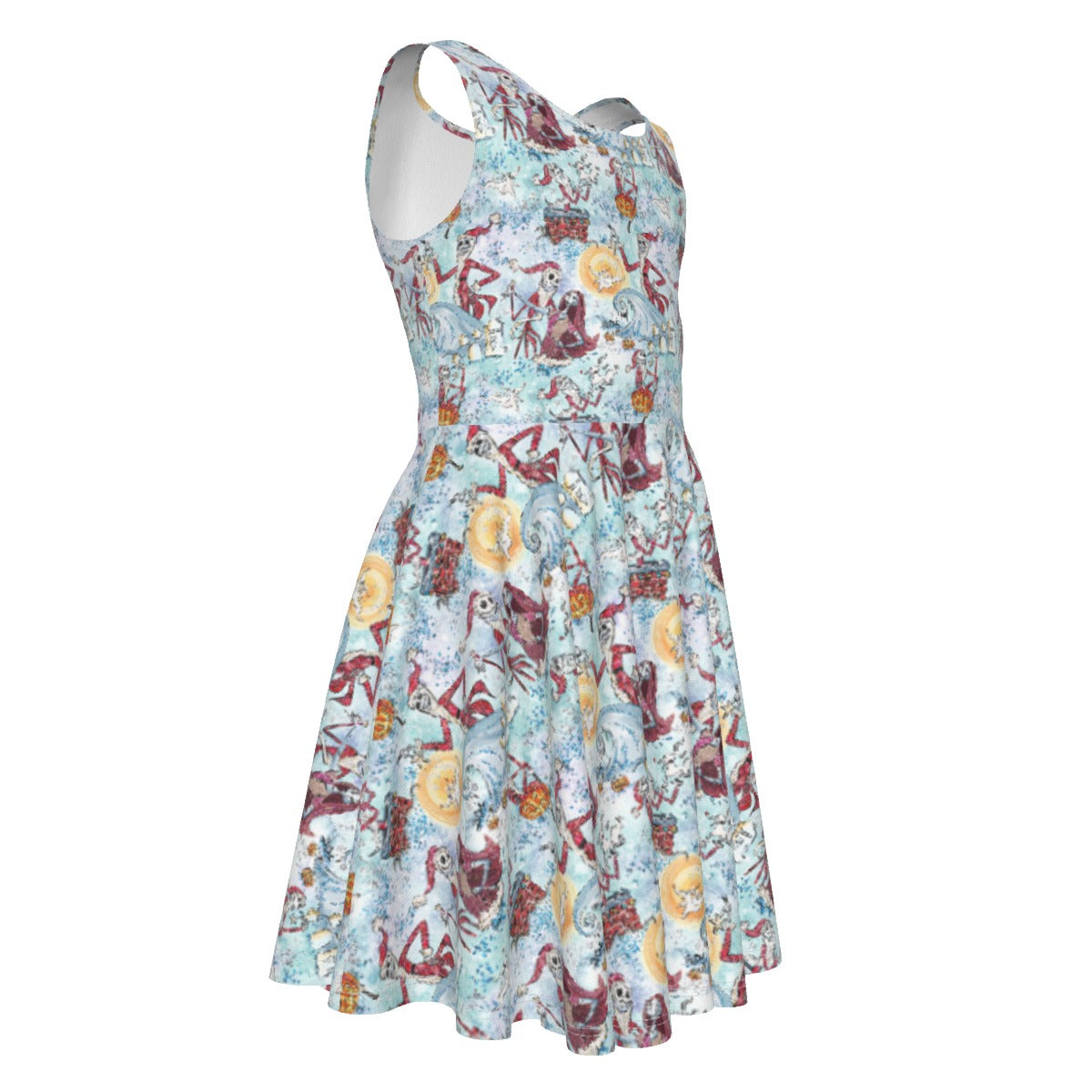 Santa Jack with Sally & Ghost DogZero - Kid's Sleeveless Skater Dress