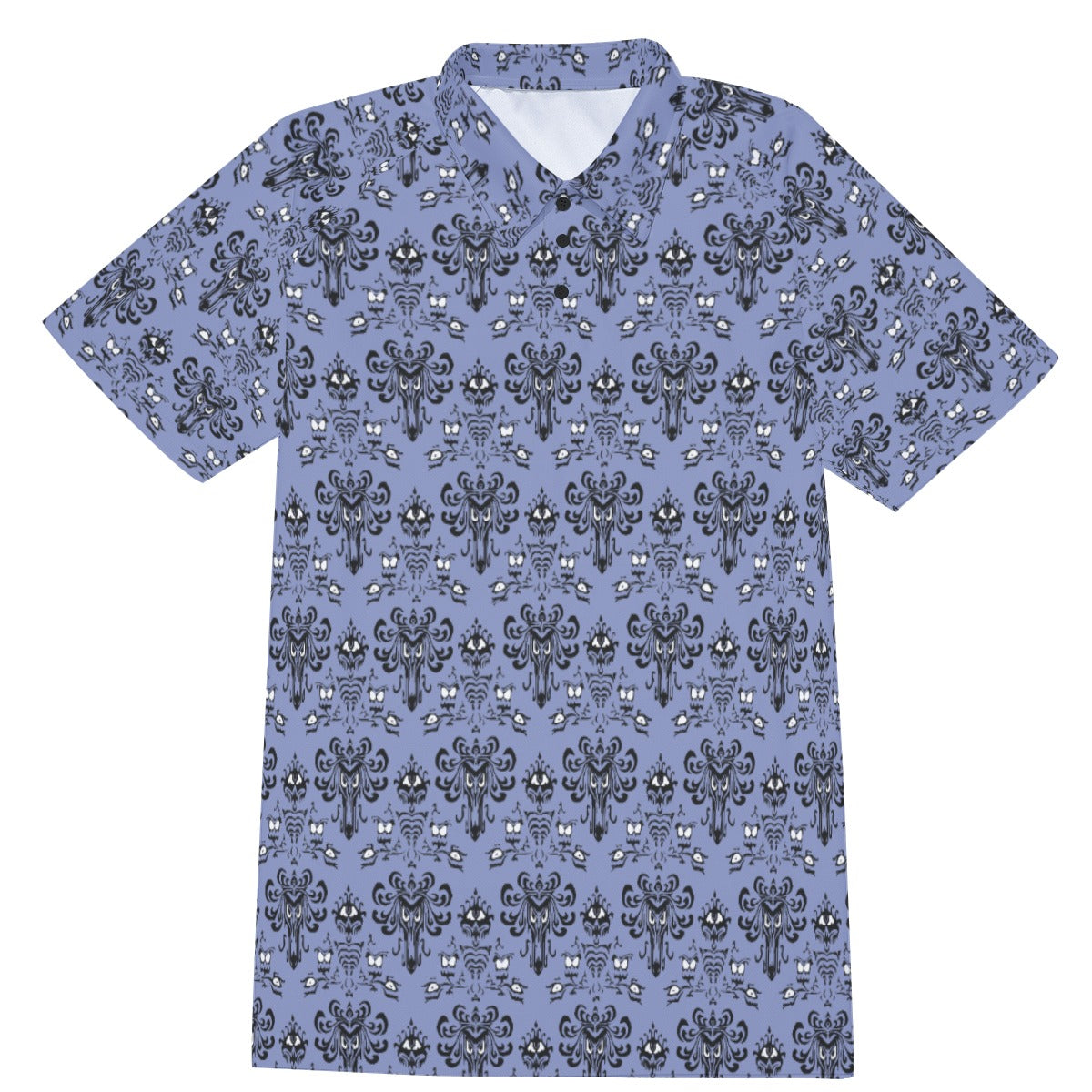 Spooky Mansion Wallpaper- Men's Polo Shirt