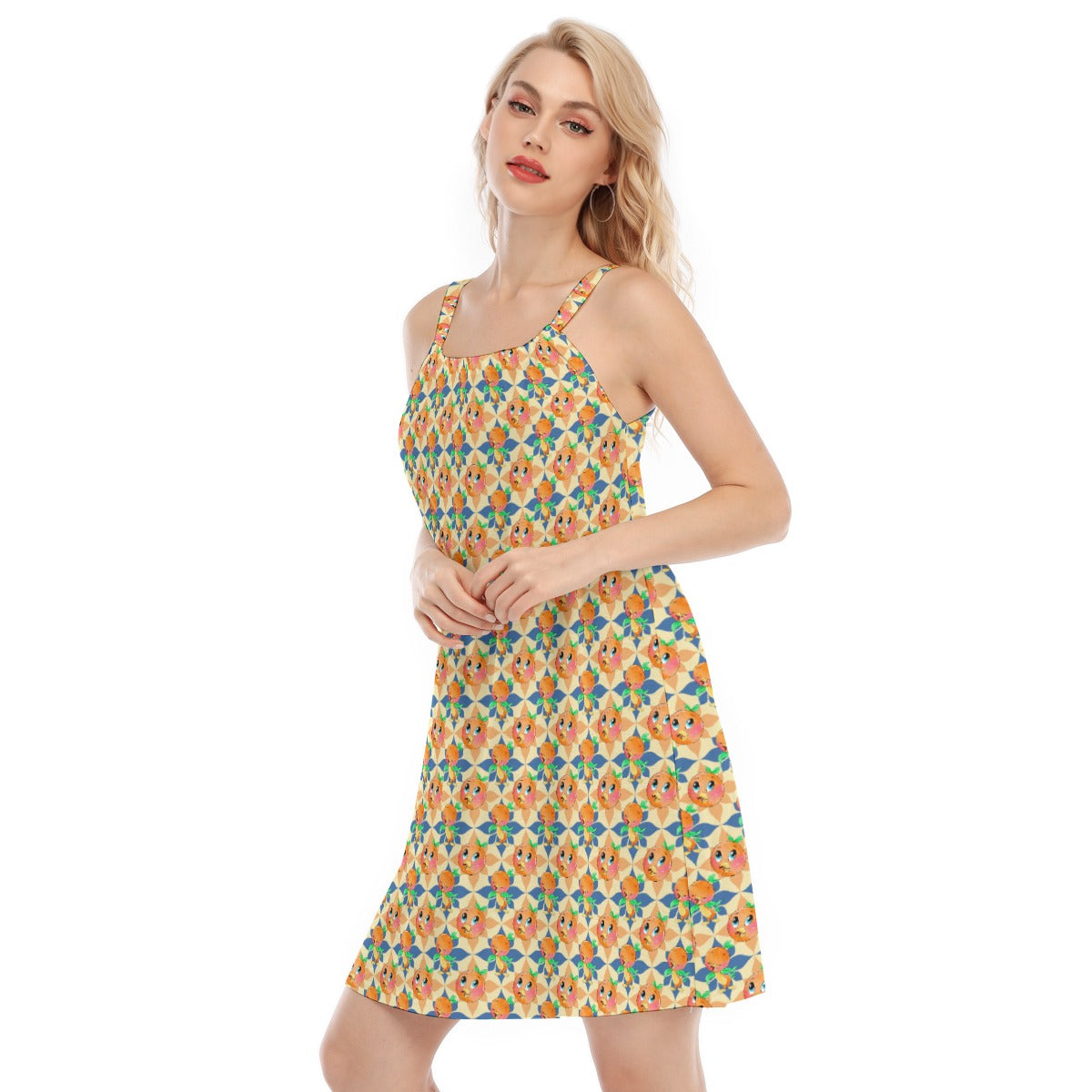 Retro Citrus Play - Women’s Adjustable Sundress