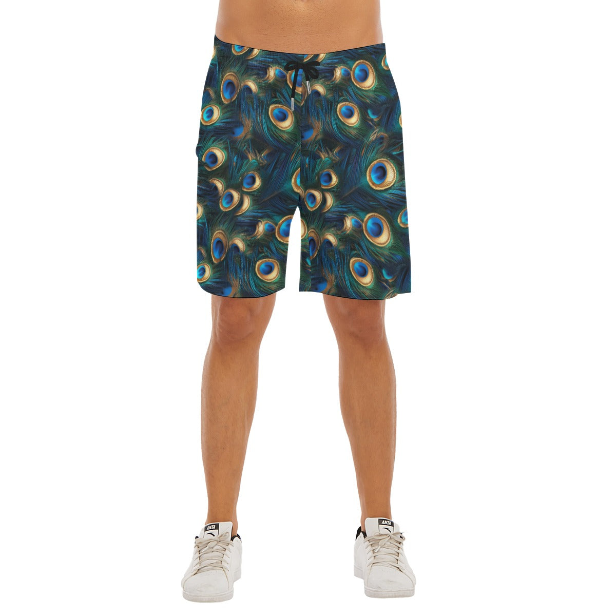 Animal Print - Peacock - Men’s Pocket Beach Shorts