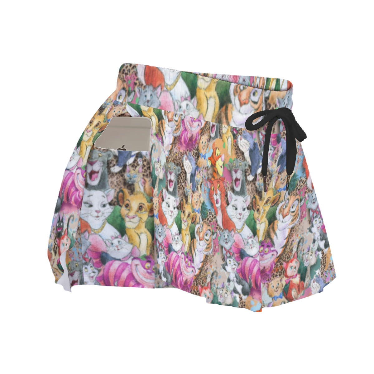 Whimsical Storybook Cats - Women's Flowy Pocket Shorts