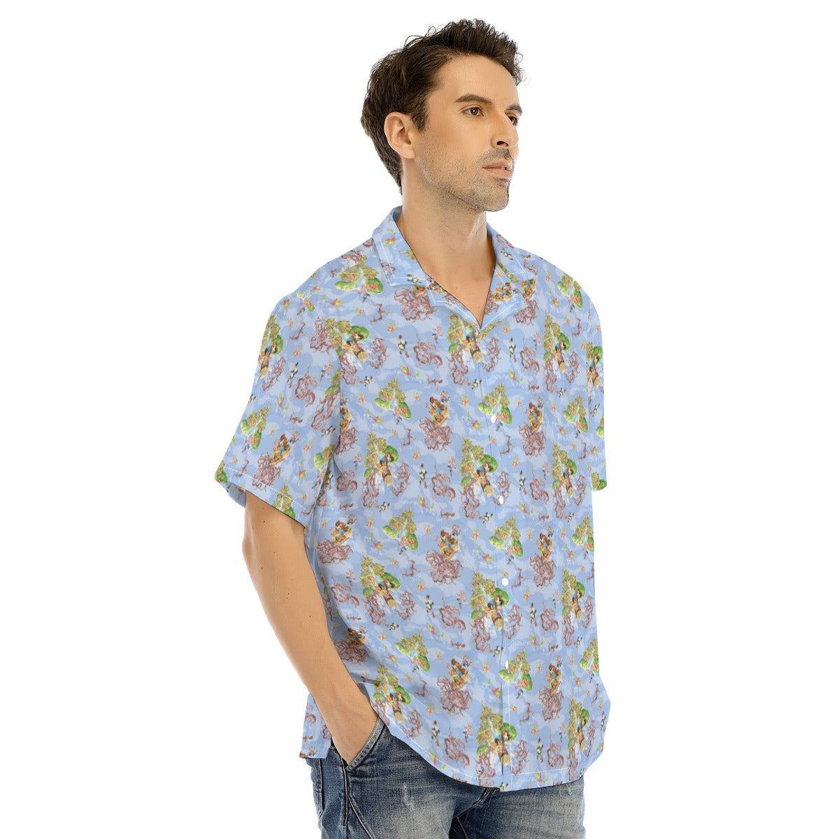 Briar Patch Splash - Men's Hawaiian Button Up Shirt