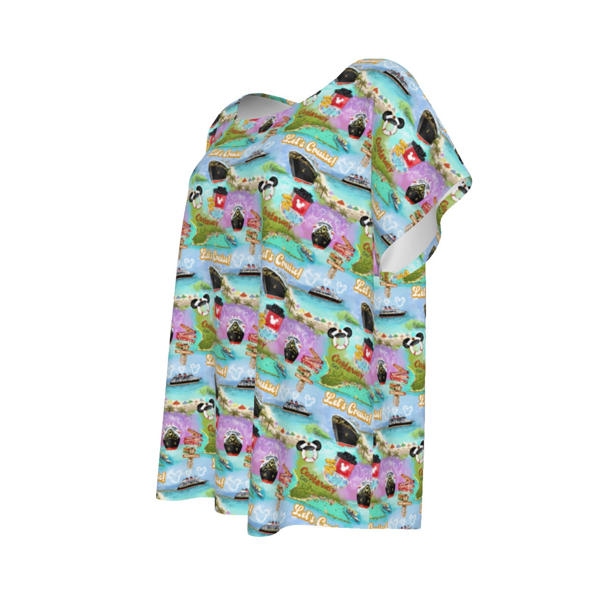 Tropical Castaway Island - Women’s Relaxed Fit Scoop Tee