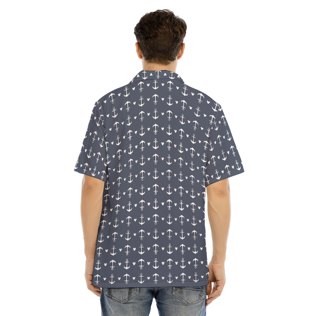 Anchors & Mouse Ears - Men's Hawaiian Button Up Shirt