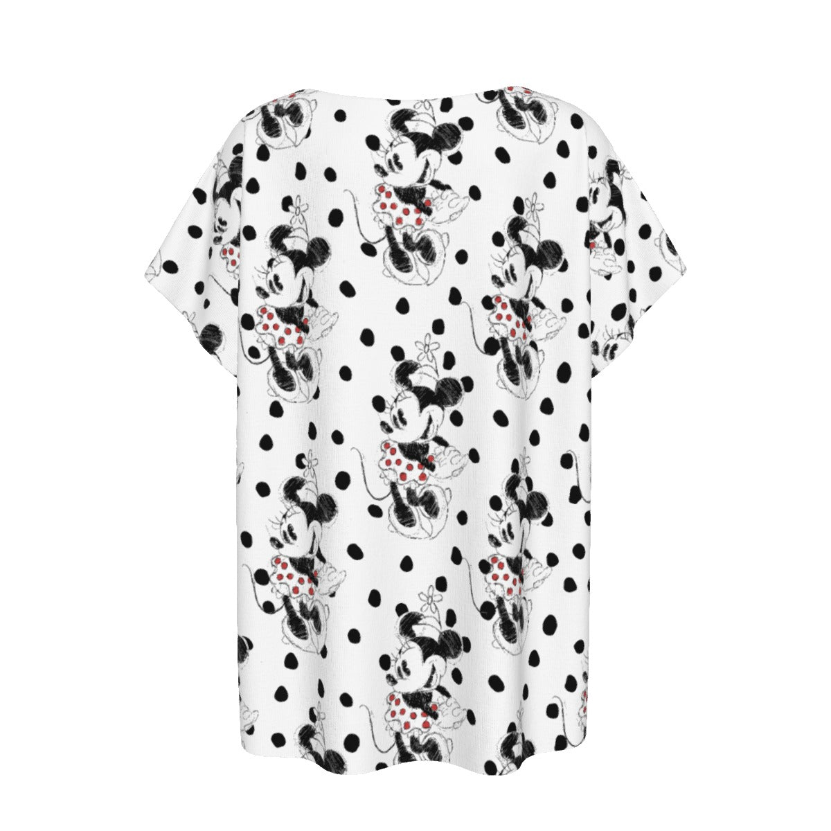 Sketch of Polka Dot Mouse - Women’s Relaxed Fit Scoop Tee