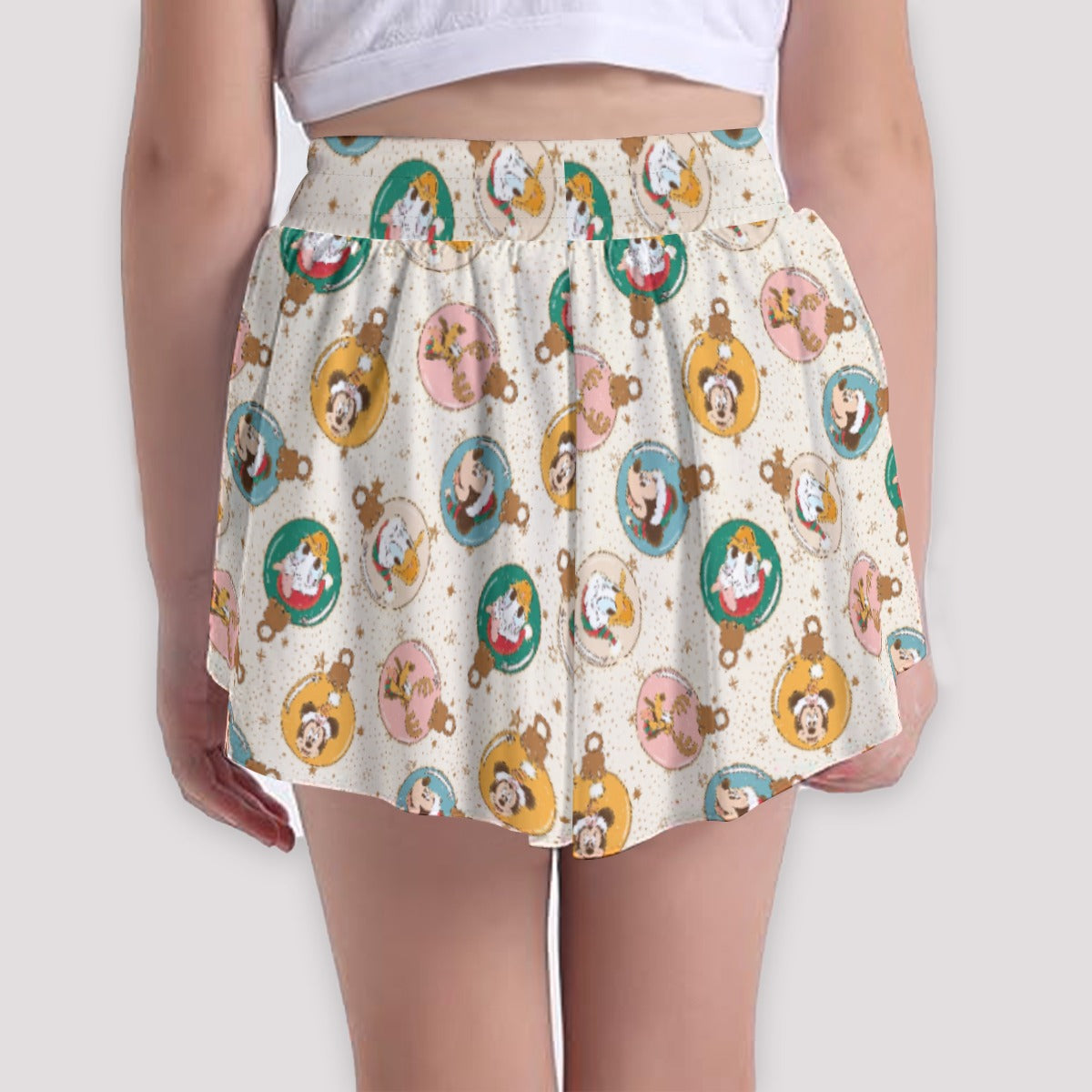 Golden Holiday Baubles - Girls’ Flowy Pocket Shorts