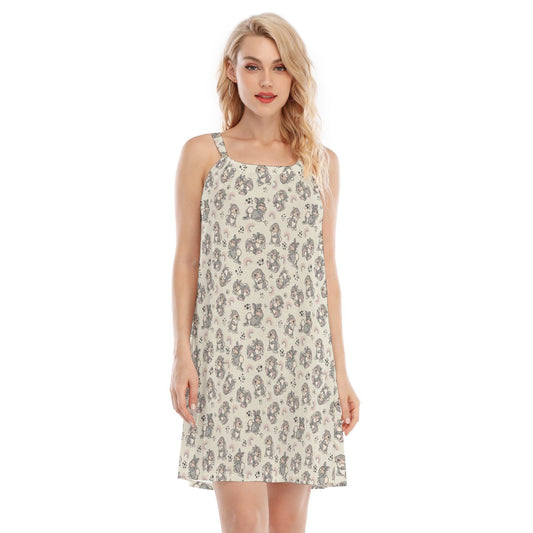 Bouncy Bunny Bliss - Women’s Adjustable Sundress
