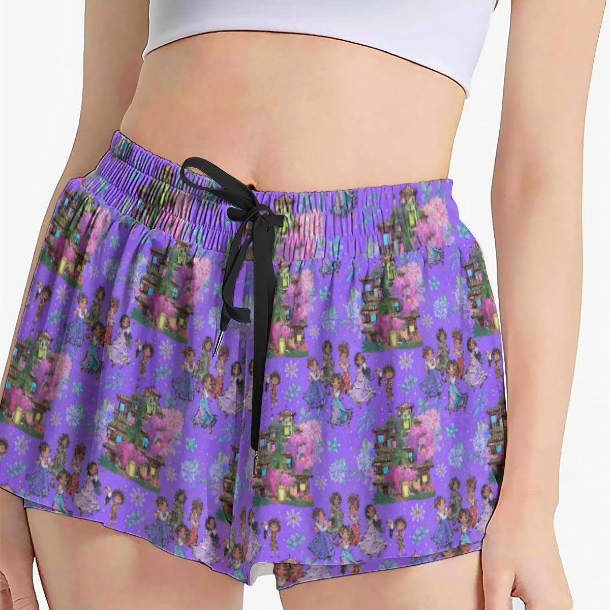 Whimsical Family Magic - Women's Flowy Pocket Shorts
