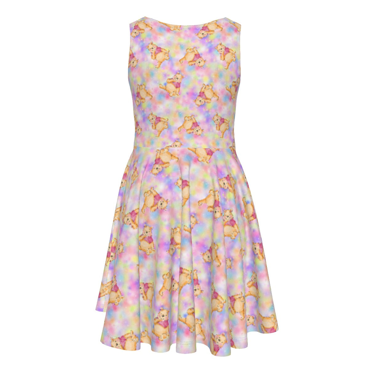 Watercolor Honey Bear - Kid's Sleeveless Skater Dress
