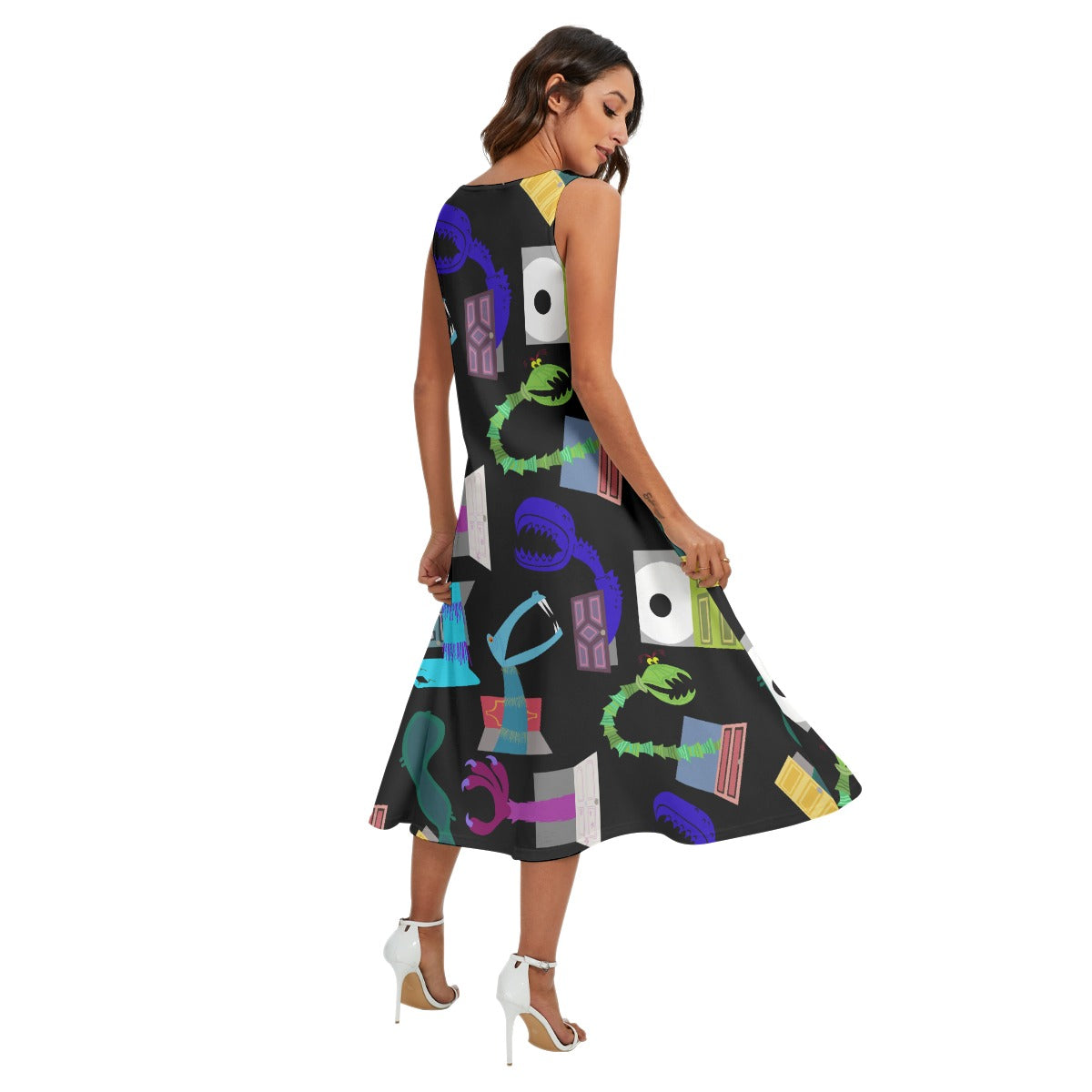 Monsters in Closets - Women’s Diagonal Pocket Midi Dress