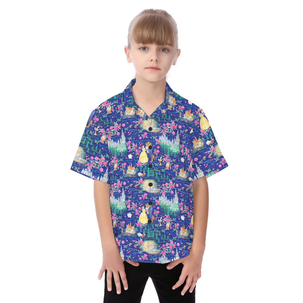 Enchanted Forest Romance - Kid's Hawaiian Button Up Shirt