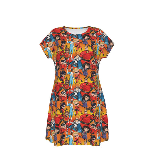 Super Squad Sketched - Women's T-Shirt Dress