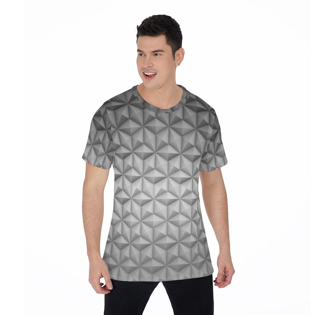 Geometric Silver Sphere - Men's Short Sleeve T-Shirt