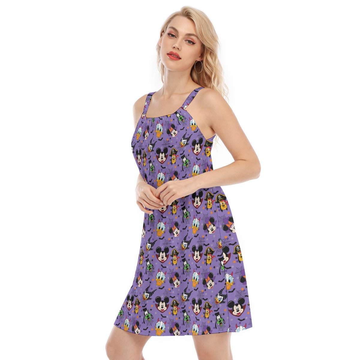 Halloween Friends in Costume - Women’s Adjustable Sundress