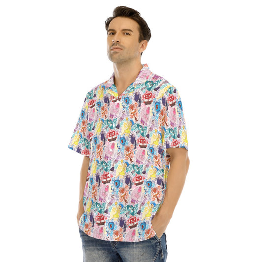 Floral Emotions - Men's Hawaiian Button Up Shirt