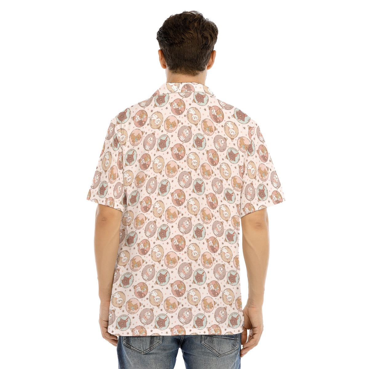 Festive Feline Baublescats - Men's Hawaiian Button Up Shirt