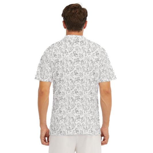 Monochrome Royal Silhouettes - Men's Polo Shirt