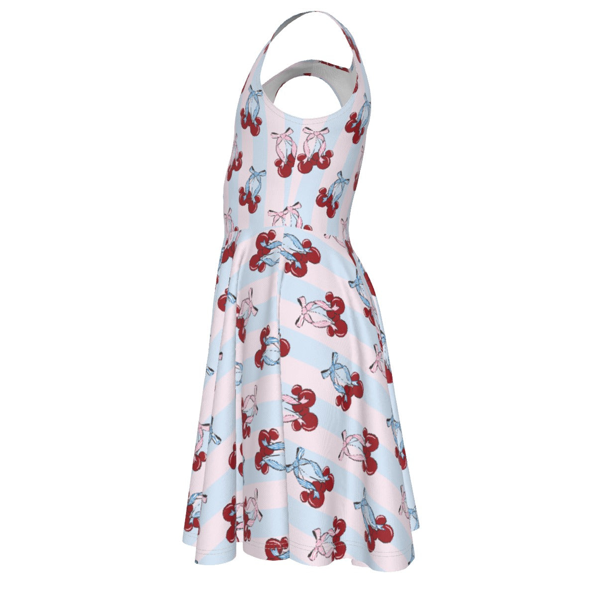 Cherry Ear Bows - Kid's Sleeveless Skater Dress