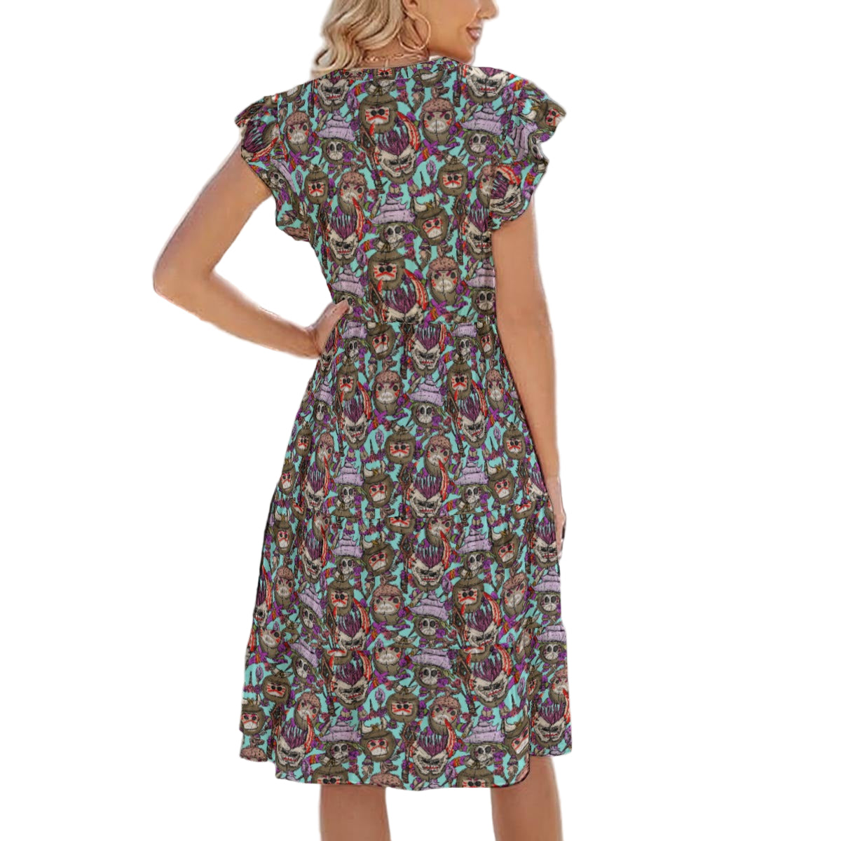 Island Coconut Pirates - Women's Tiered Pocket Midi Dress