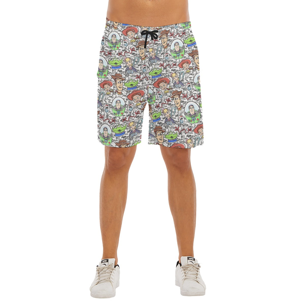 Sketch Autographs of Animated Toy Friends - Men’s Pocket Beach Shorts