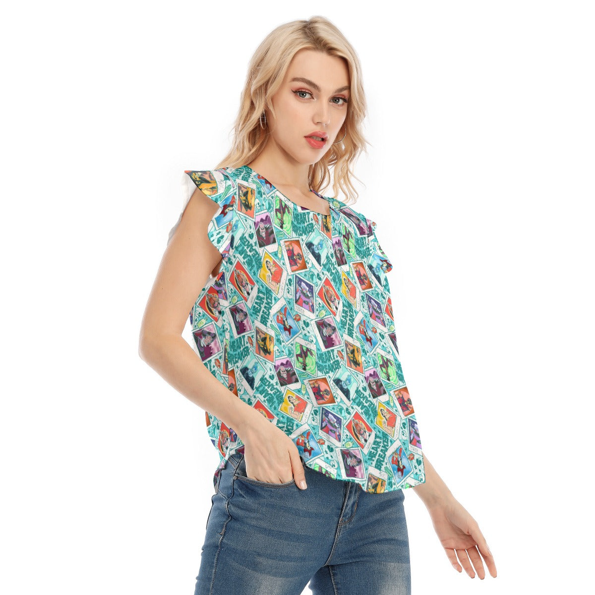 Heartbreaker Villaintine - Women’s Flutter Sleeve Top