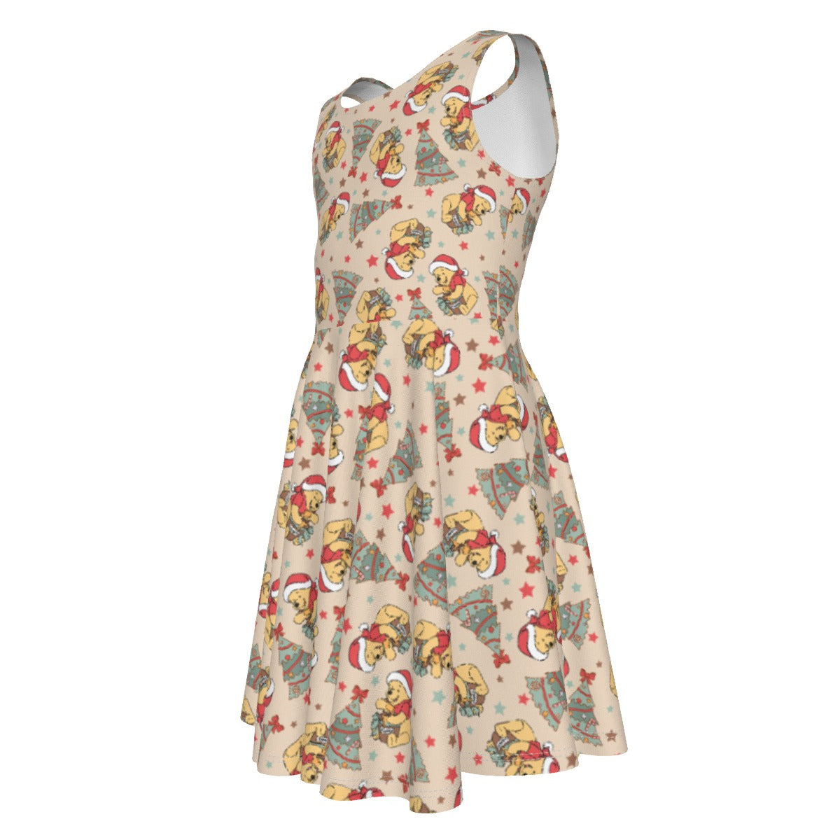 Cozy Bear Holiday Cheer - Kid's Sleeveless Skater Dress