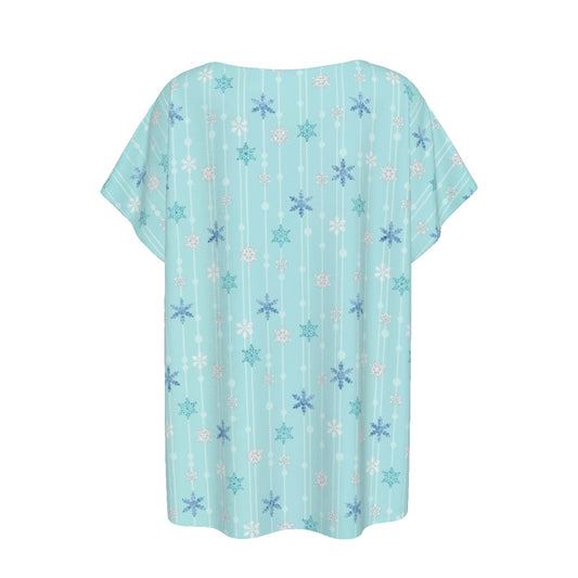 Ice Queen Snowflake Pattern - Women’s Relaxed Fit Scoop Tee