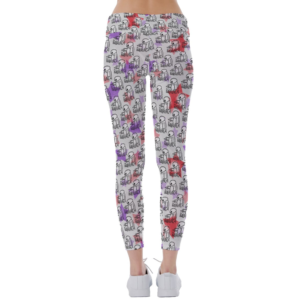 White Robot Balala - Women's Yoga Leggings