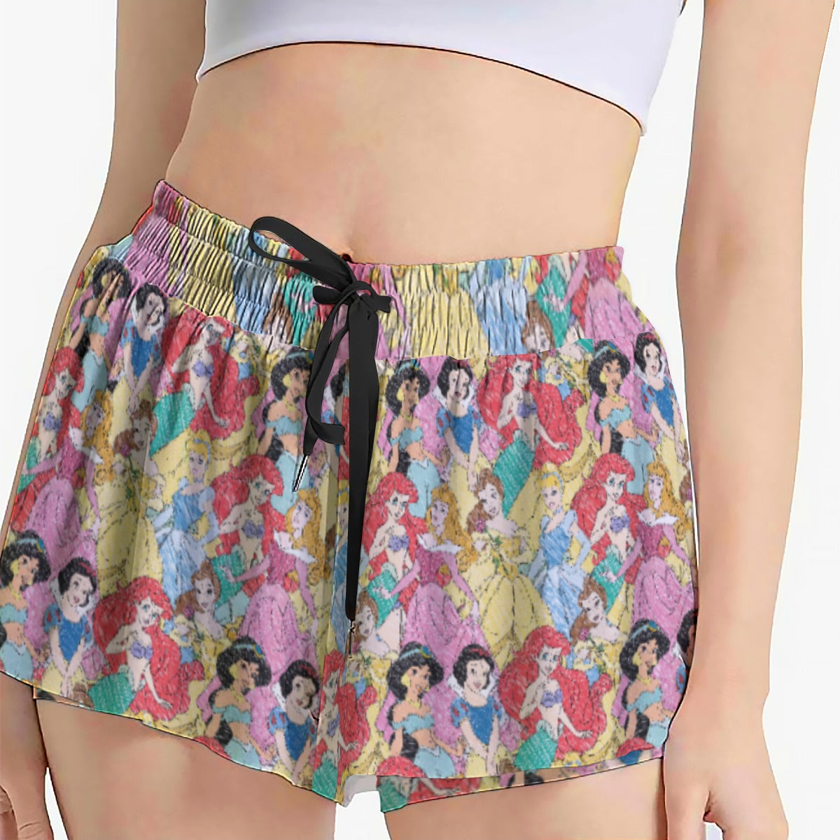 Royal Princess Sketches - Women's Flowy Pocket Shorts