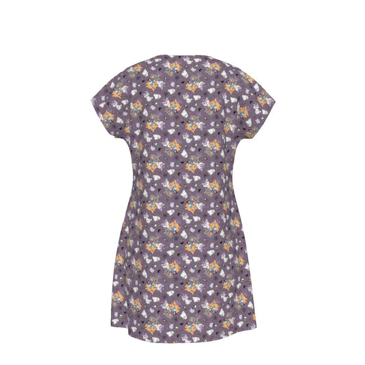 Spooky Fancy Felines - Women's T-Shirt Dress
