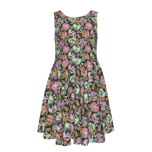 Tattoo Hearts Classic Crewends - Kid's Sleeveless Skater Dress