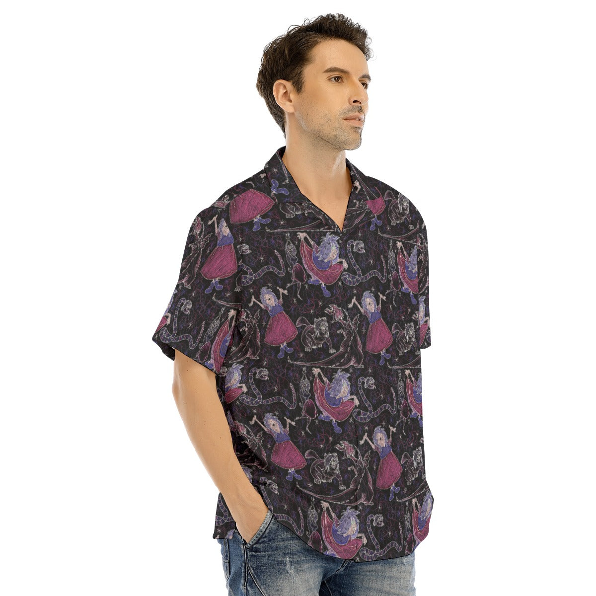 Marvelous Magical Mim - Men's Hawaiian Button Up Shirt