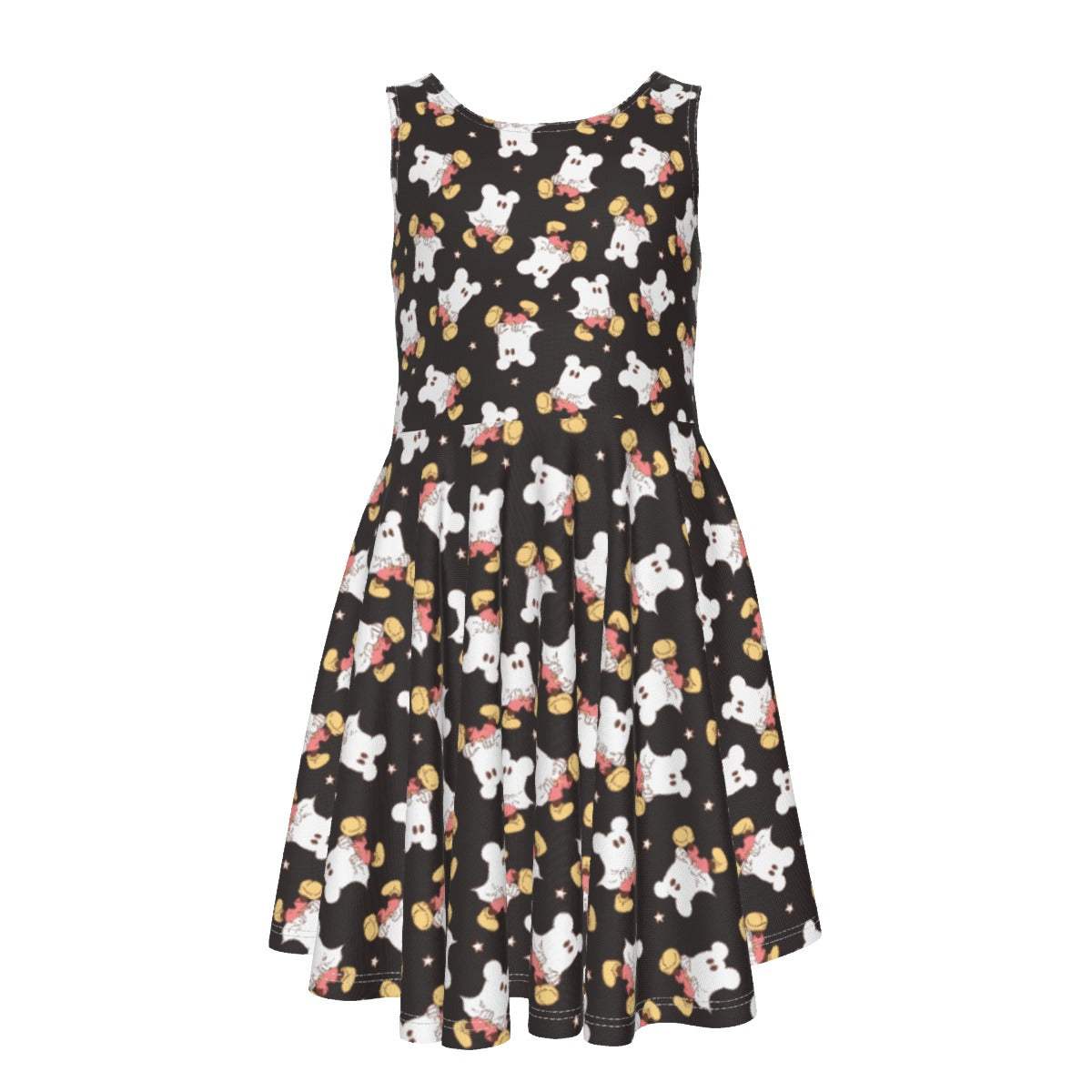 Ghostly Mouse - Kid's Sleeveless Skater Dress